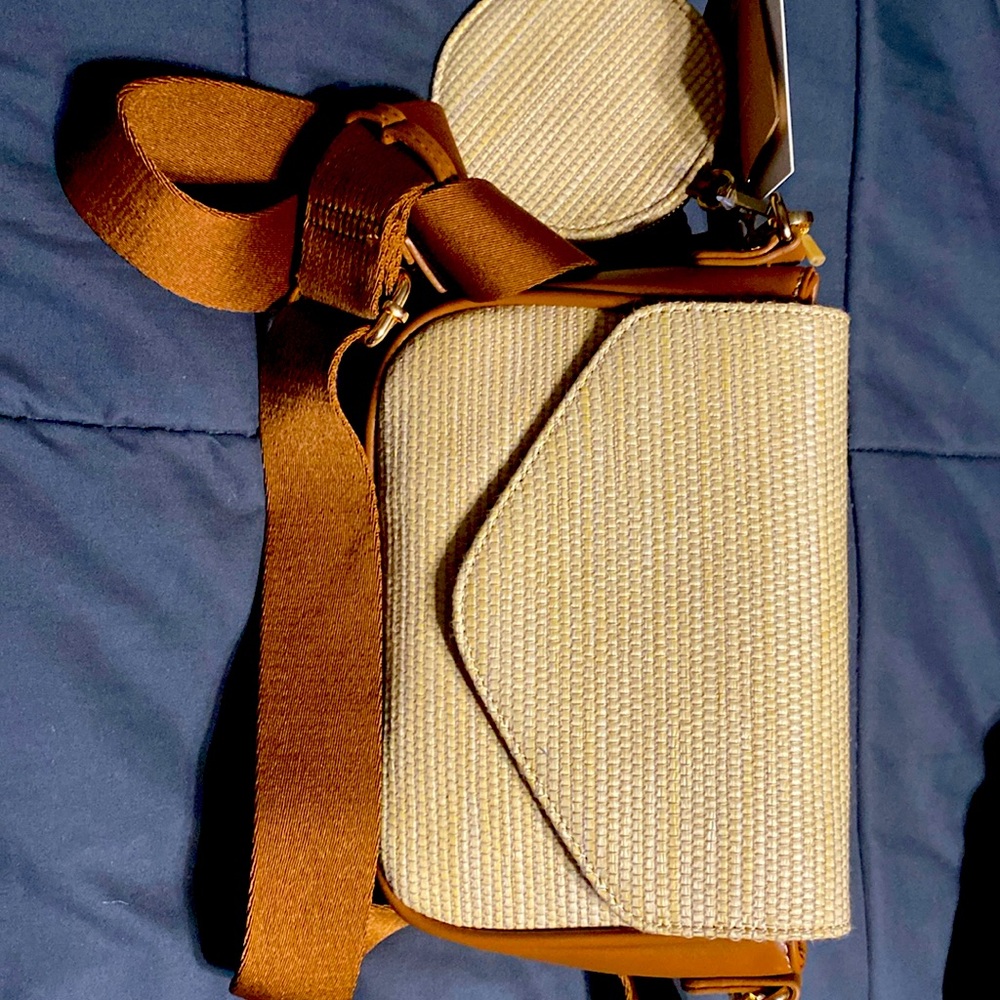 Brand new with tags Miztique crossbody hand woven bag